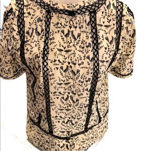 Anthropologie Meadow Rue print blouse